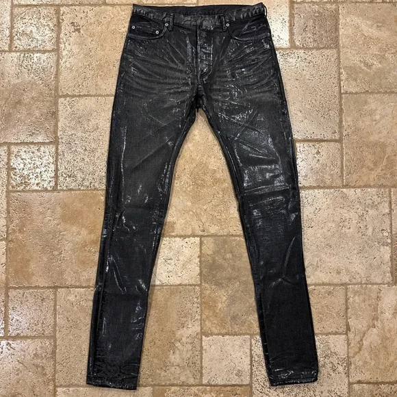 Dior | Jeans | Dior X Hedi Slimane Aw5 Black Grey Waxed Luster 